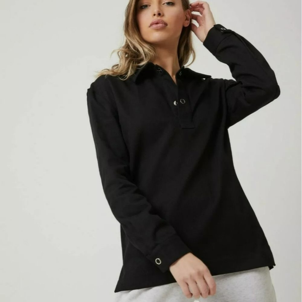 ROZALIA X ATOIR The Collar Top Black Size S M RRP $199 BNWT - Picture 2 of 6